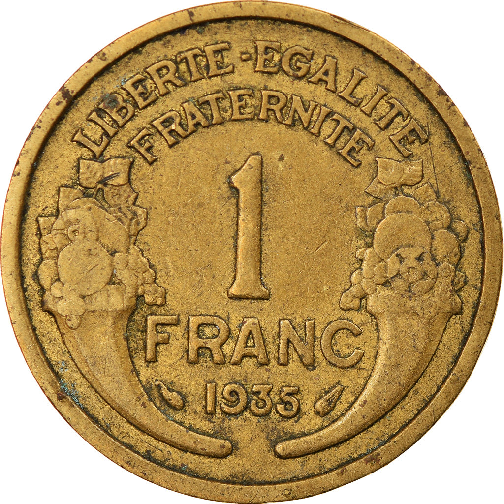 Coin, France, Morlon, Franc, 1935, Paris, VF(30-35), Aluminum-Bronze, KM:885