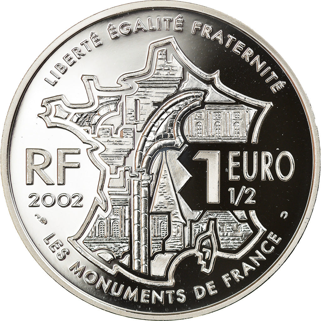France, 1-1/2 Euro, 2002, Paris, Proof, FDC, Argent, Gadoury:EU22, KM:1305