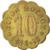 France, 10 Centimes, EF(40-45), Brass, Elie #315.4, 2.69