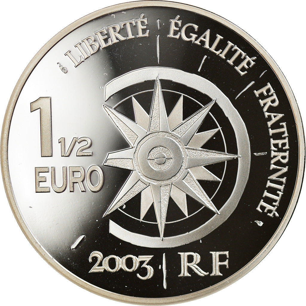 Francia, 1-1/2 Euro, 2003, Paris, Proof, FDC, Argento, Gadoury:EU85, KM:2006