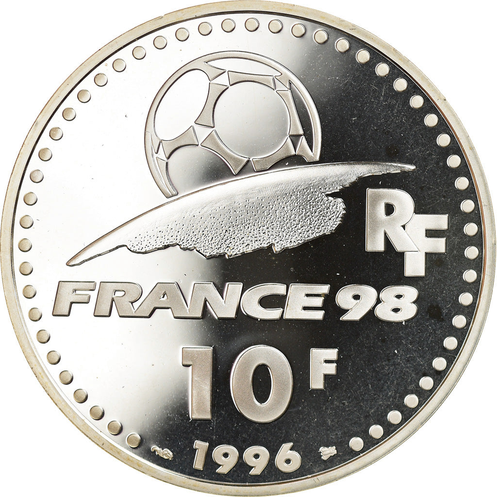 Monnaie, France, Coupe du Monde 1998, 10 Francs, 1996, Paris, FDC, Argent
