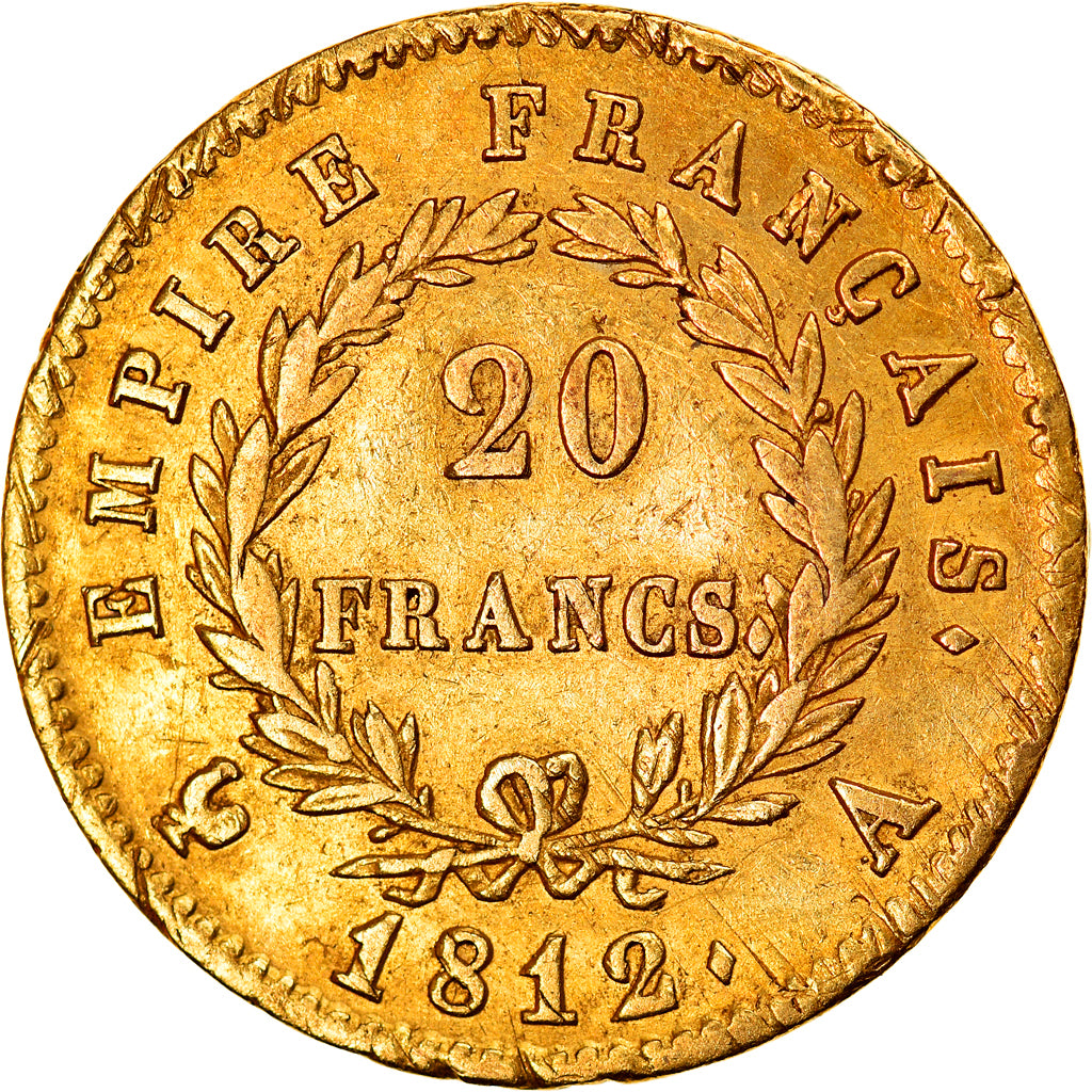 Münze, Frankreich, Napoléon I, 20 Francs, 1812, Paris, SS, Gold, KM:695.1