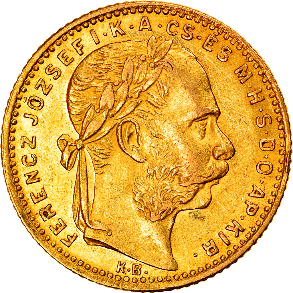 Coin, Hungary, Franz Joseph I, 8 Forint 20 Francs, 1885, Kormoczbanya