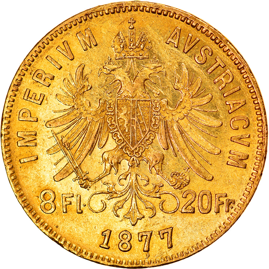 Monnaie, Autriche, Franz Joseph I, 8 Florins-20 Francs, 1877, TTB+, Or, KM:2269