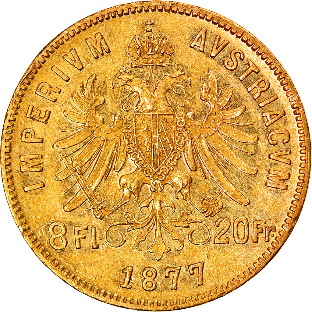 Monnaie, Autriche, Franz Joseph I, 8 Florins-20 Francs, 1877, TTB+, Or, KM:2269