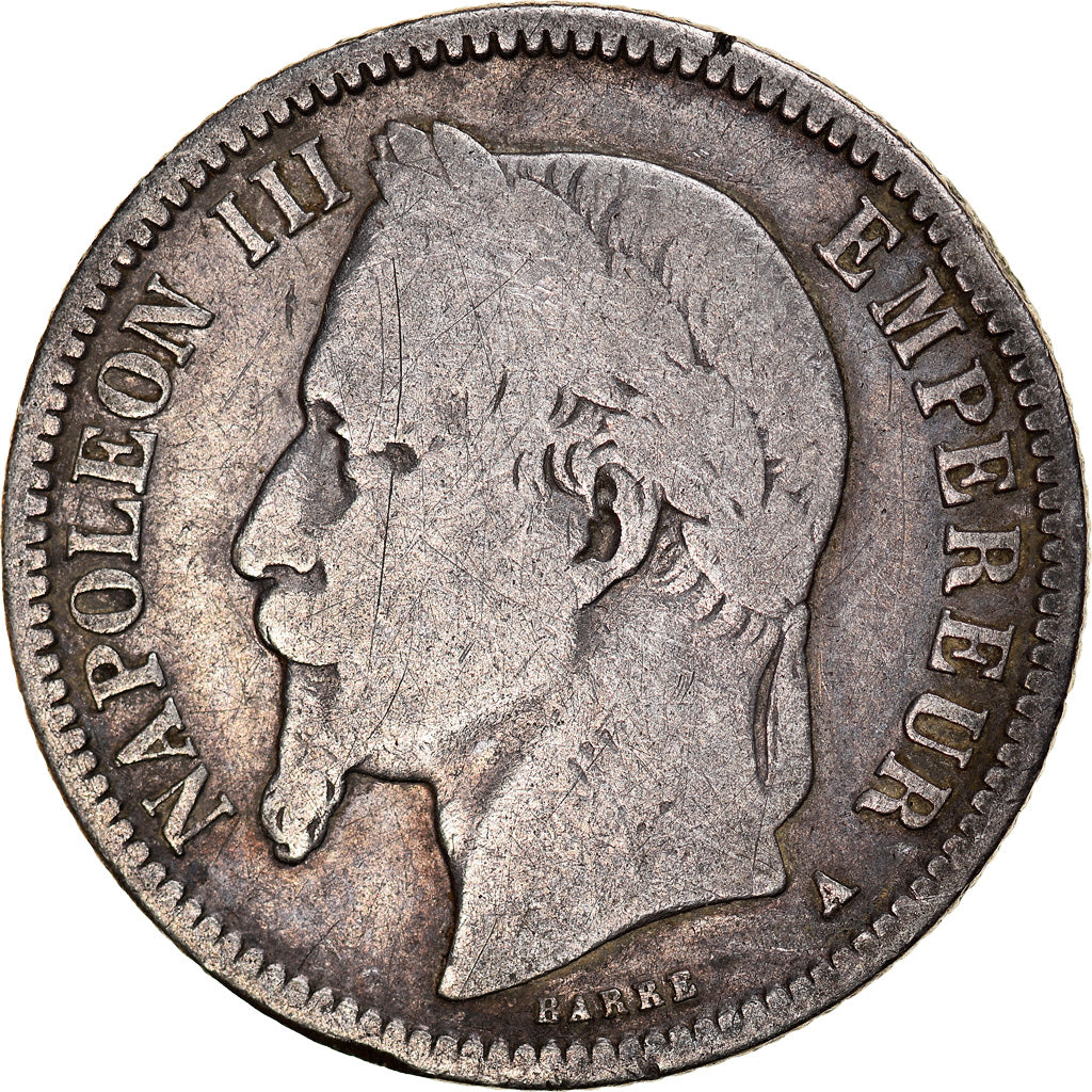 Munten, Frankrijk, Napoleon III, Napoléon III, Franc, 1866, Paris, FR, Zilver
