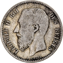 Coin, Belgium, Leopold II, Franc, 1867, VF(30-35), Silver, KM:28.1
