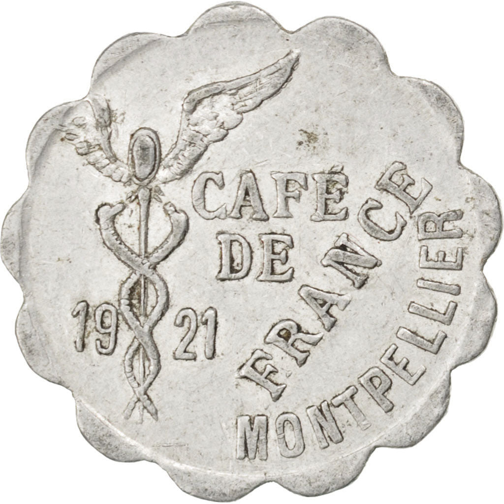 Montpellier, Café de France, 10 Centimes 1921, Elie 190.1