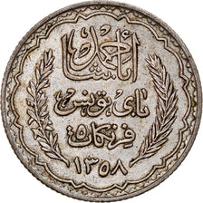 Monnaie, Tunisie, Ahmad Pasha Bey, 5 Francs, 1939, Paris, TTB, Argent, KM:264