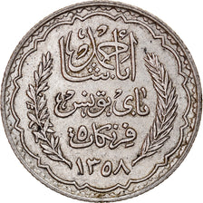 Monnaie, Tunisie, Ahmad Pasha Bey, 5 Francs, 1939, Paris, TTB, Argent, KM:264