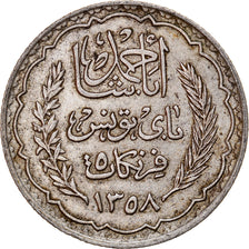 Monnaie, Tunisie, Ahmad Pasha Bey, 5 Francs, 1939, Paris, TTB, Argent, KM:264