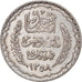 Moneta, Tunisia, Ahmad Pasha Bey, 5 Francs, 1939, Paris, AU(50-53), Srebro