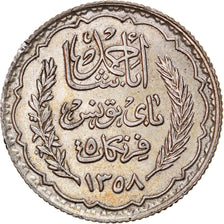 Monnaie, Tunisie, Ahmad Pasha Bey, 5 Francs, 1939, Paris, SUP, Argent, KM:264