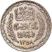 Monnaie, Tunisie, Ahmad Pasha Bey, 5 Francs, 1939, Paris, SUP, Argent, KM:264