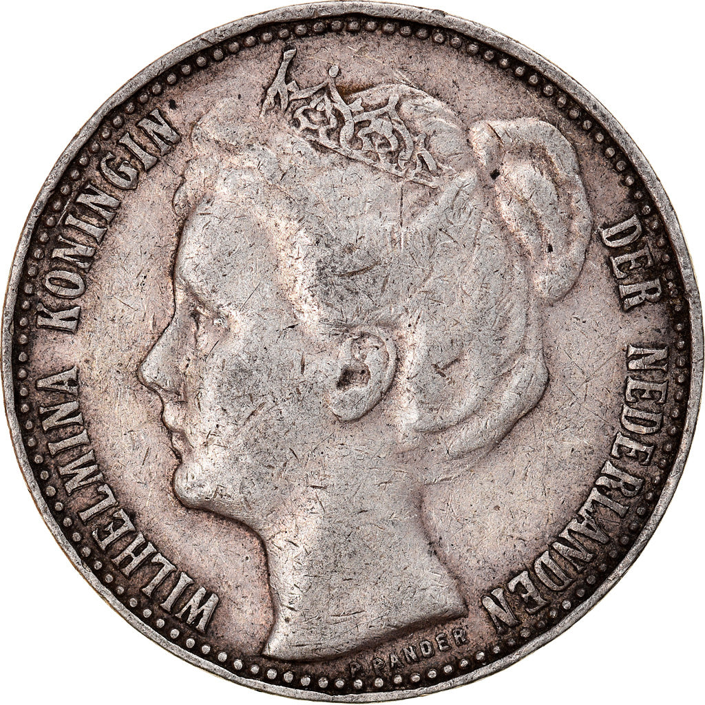 Coin, Netherlands, Wilhelmina I, Gulden, 1898, Utrecht, EF(40-45), Silver