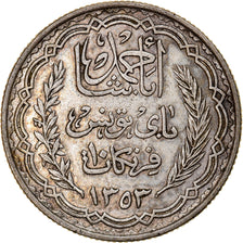 Coin, Tunisia, Ahmad Pasha Bey, 10 Francs, AH 1353/1934, Paris, EF(40-45)