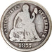 Coin, United States, Seated Liberty Dime, Dime, 1877, U.S. Mint, Carson City