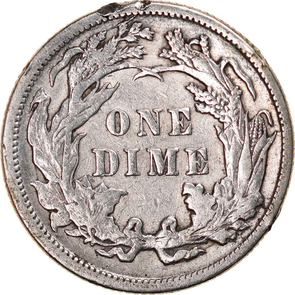 Coin, United States, Seated Liberty Dime, Dime, 1891, U.S. Mint, Philadelphia
