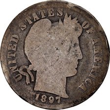 Coin, United States, Barber Dime, Dime, 1897, U.S. Mint, Philadelphia, F(12-15)