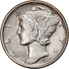 Moneta, USA, Mercury Dime, Dime, 1937, U.S. Mint, Philadelphia, AU(50-53)