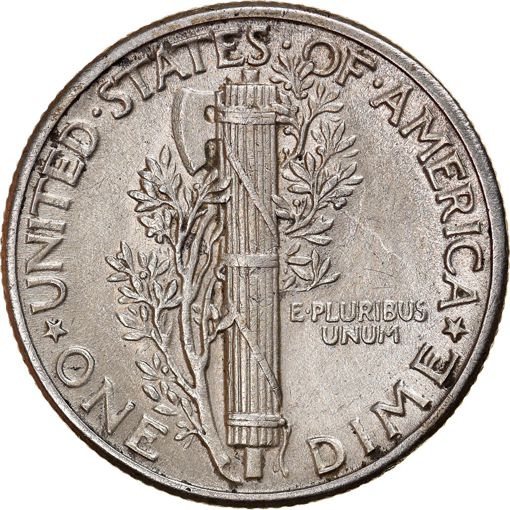 Monnaie, États-Unis, Mercury Dime, Dime, 1943, U.S. Mint, Philadelphie, TTB