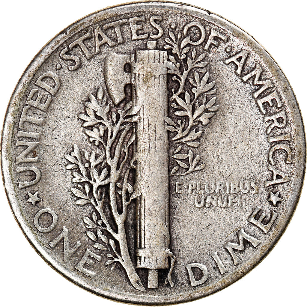 Coin, United States, Mercury Dime, Dime, 1945, U.S. Mint, Philadelphia