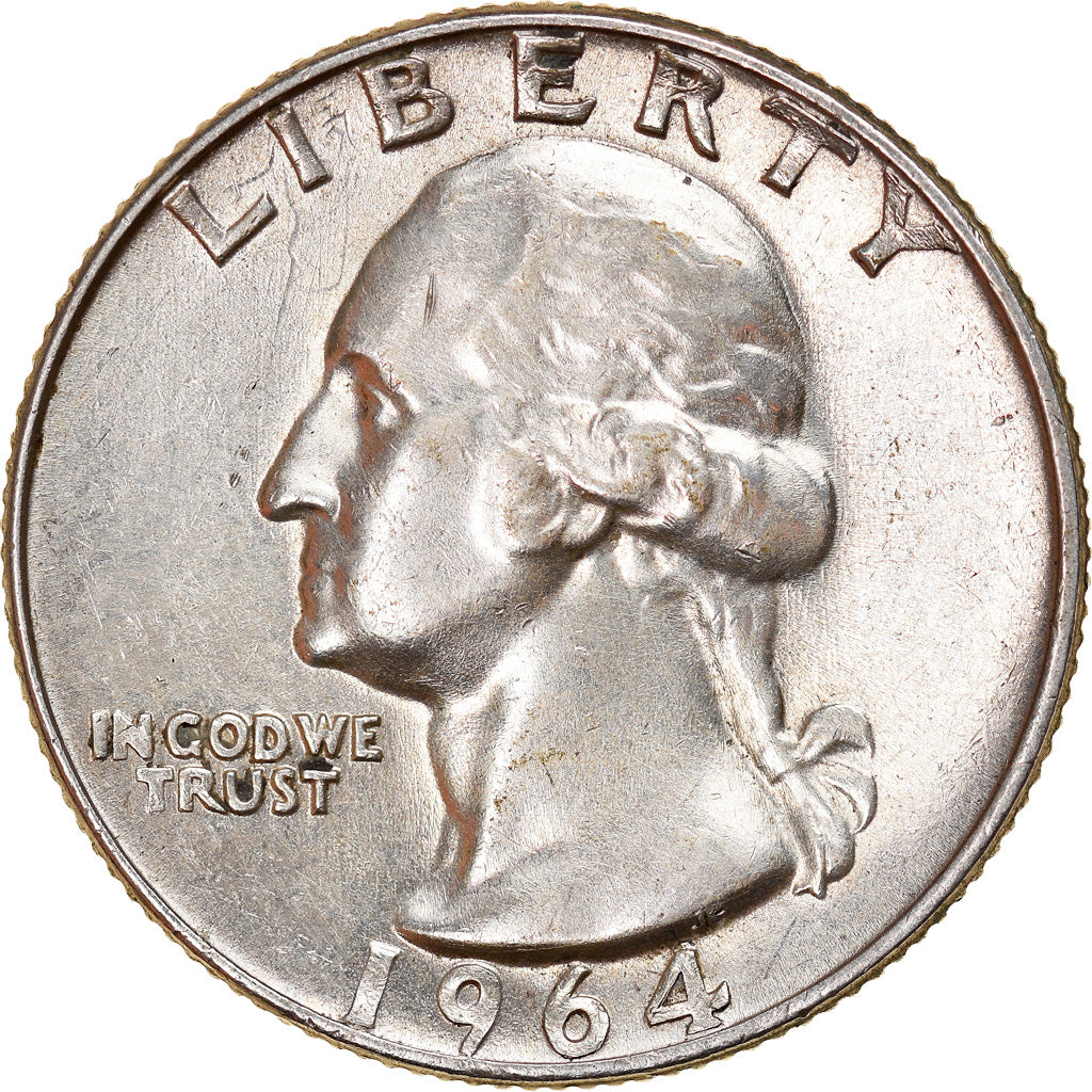 United States, Washington Quarter, Quarter, 1964, U.S. Mint, Philadelphia