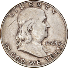 Coin, United States, Franklin Half Dollar, Half Dollar, 1948, U.S. Mint