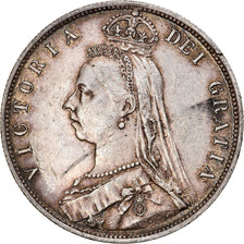 Monnaie, Grande-Bretagne, Victoria, 1/2 Crown, 1889, Londres, SUP, Argent