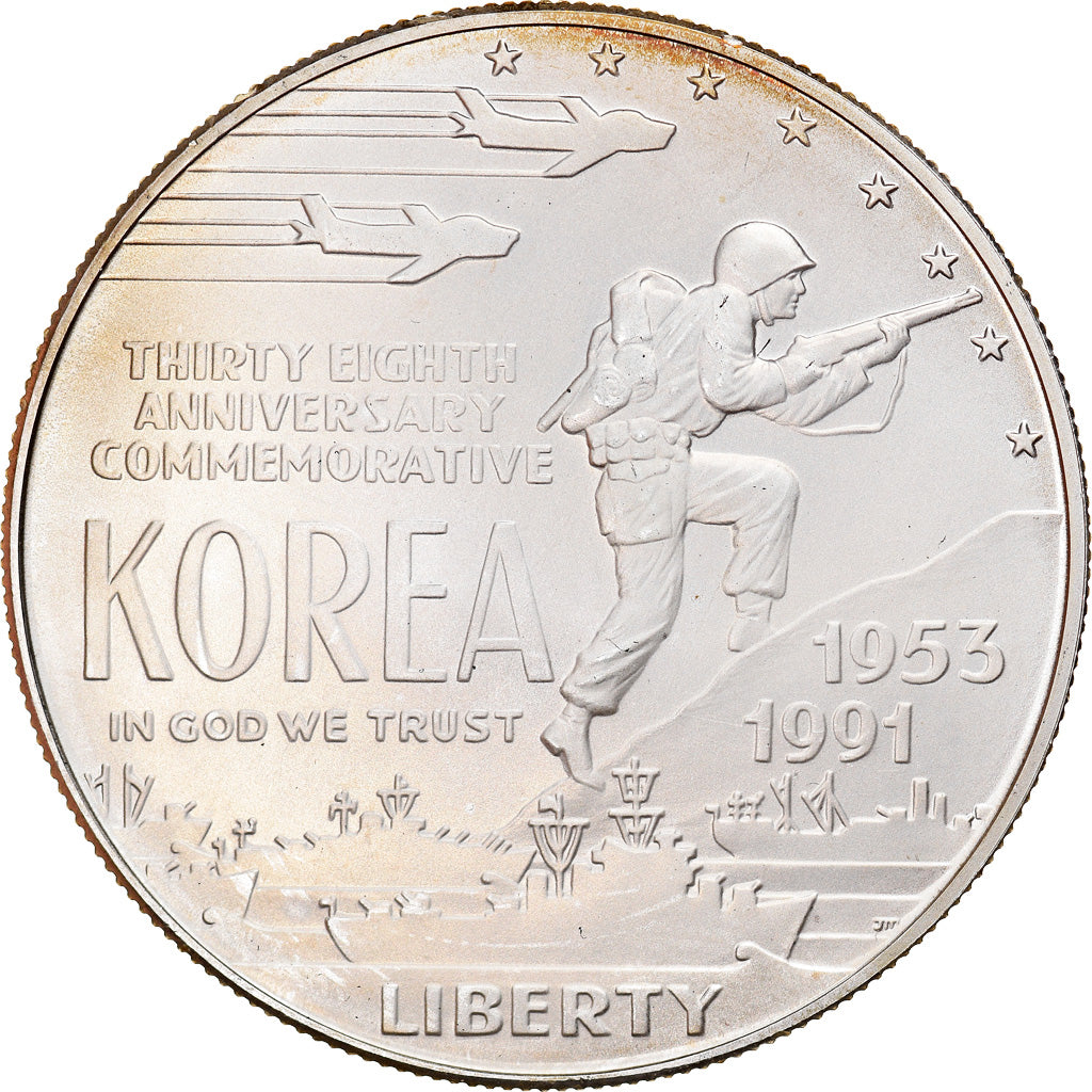 Coin, United States, Guerre de Corée, Dollar, 1991, U.S. Mint, Denver
