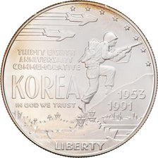 Moneda, Estados Unidos, Guerre de Corée, Dollar, 1991, U.S. Mint, Denver, FDC