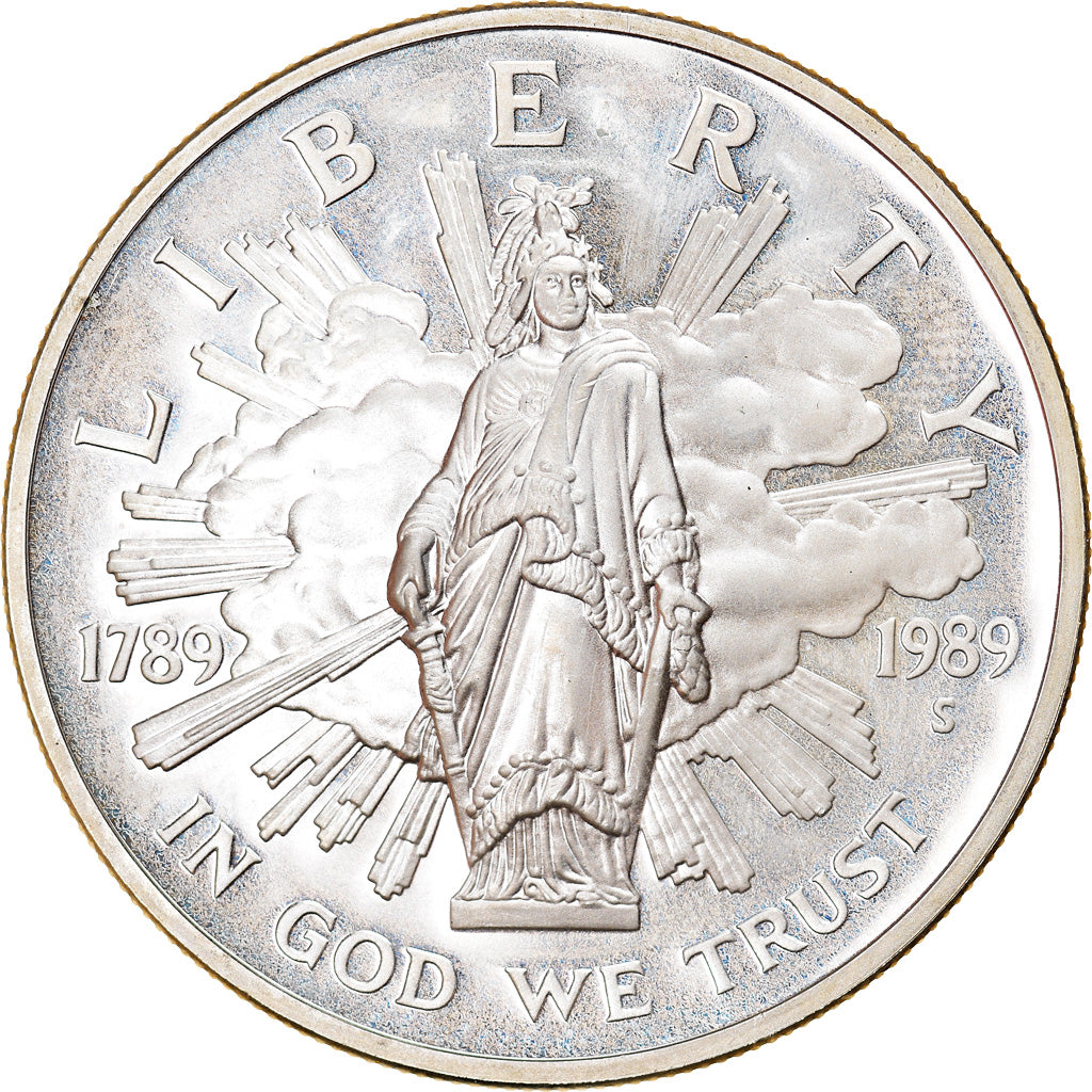 Munten, Verenigde Staten, Dollar, 1989, U.S. Mint, San Francisco, UNC, Zilver
