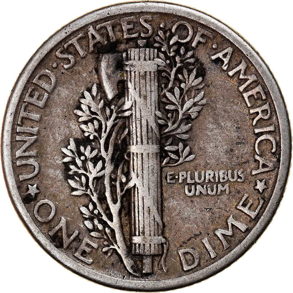 Coin, United States, Mercury Dime, Dime, 1918, U.S. Mint, Philadelphia