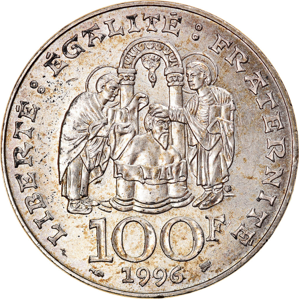Monnaie, France, Clovis, 100 Francs, 1996, SUP+, Argent, Gadoury:953, KM:1180