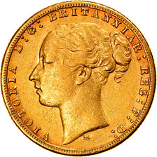 Coin, Australia, Victoria, Sovereign, 1876, Melbourne, EF(40-45), Gold, KM:7