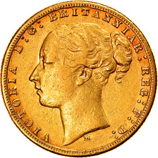 Moneta, Australia, Victoria, Sovereign, 1876, Melbourne, BB, Oro, KM:7