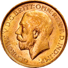 Coin, Australia, George V, Sovereign, 1914, Perth, MS(60-62), Gold, KM:820