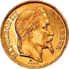 Moeda, França, Napoleon III, Napoléon III, 20 Francs, 1868, Paris, MS(60-62)