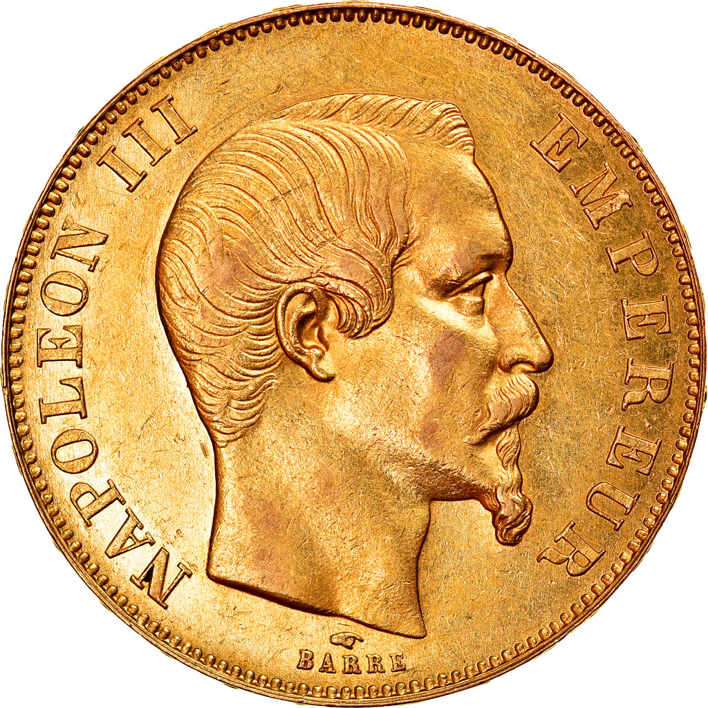 Moneta, Francja, Napoleon III, Napoléon III, 50 Francs, 1857, Paris, AU(50-53)