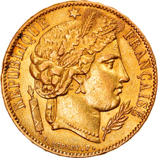 Coin, France, Cérès, 20 Francs, 1849, Paris, Rare, AU(50-53), Gold, KM:762