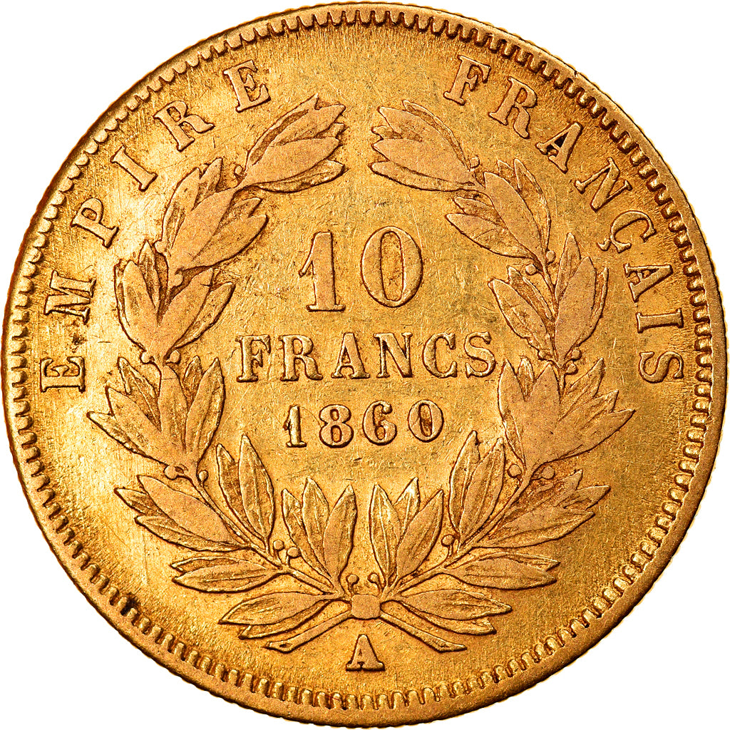 Monnaie, France, Napoleon III, Napoléon III, 10 Francs, 1860, Paris, TB+, Or