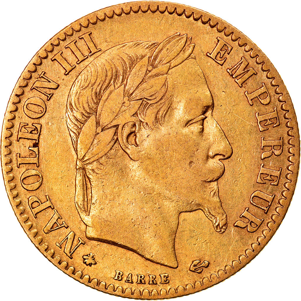 Moneta, Francja, Napoleon III, Napoléon III, 10 Francs, 1863, Paris, EF(40-45)