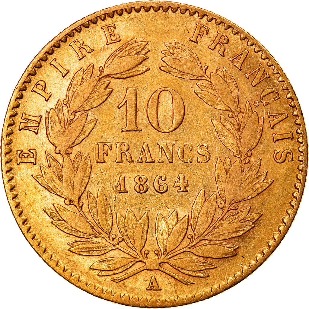 Monnaie, France, Napoleon III, Napoléon III, 10 Francs, 1864, Paris, TTB, Or