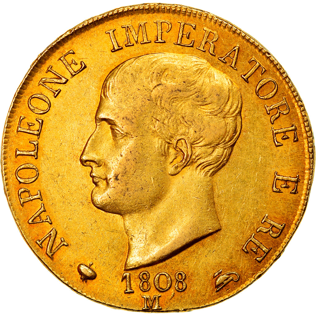 Monnaie, États italiens, KINGDOM OF NAPOLEON, Napoleon I, 40 Lire, 1808, Milan