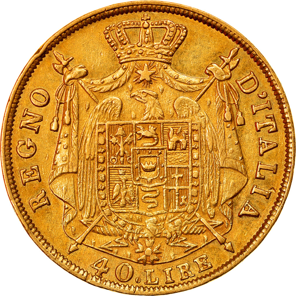 Coin, ITALIAN STATES, KINGDOM OF NAPOLEON, Napoleon I, 40 Lire, 1814, Milan