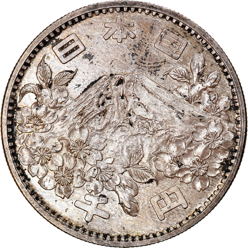 Coin, Japan, Hirohito, 1000 Yen, 1964, Tokyo, MS(60-62), Silver, KM:80