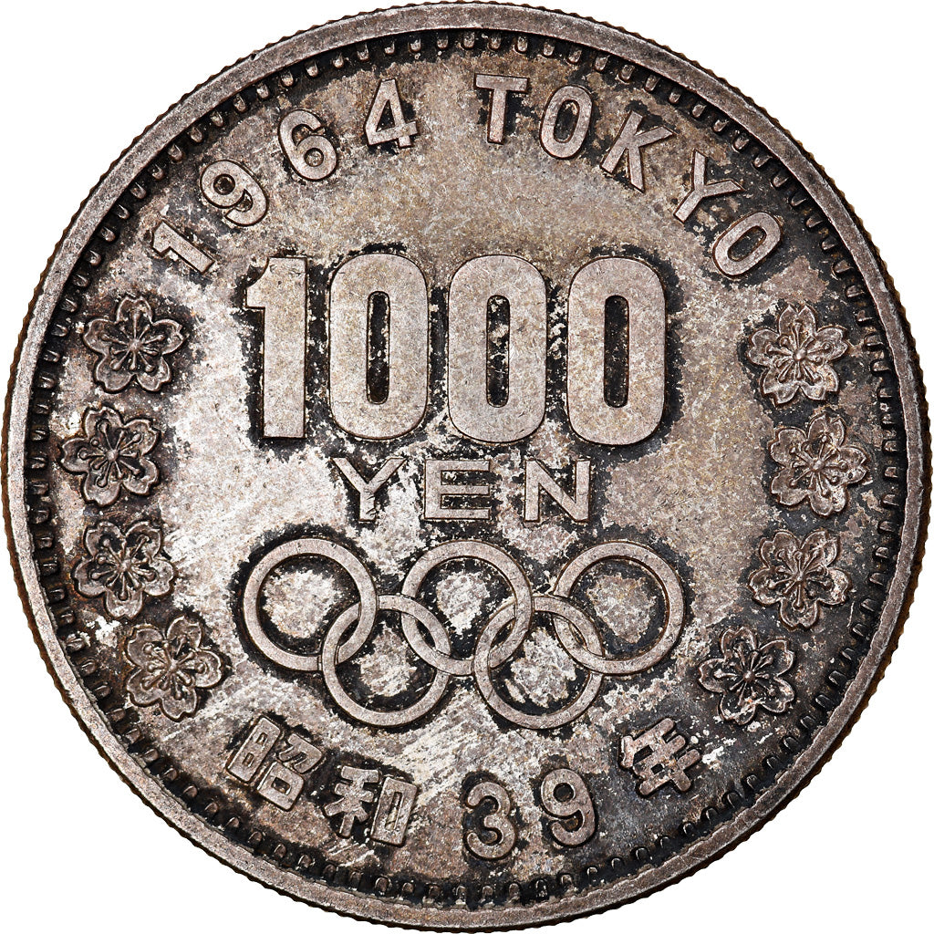 Coin, Japan, Hirohito, 1000 Yen, 1964, Tokyo, MS(60-62), Silver, KM:80