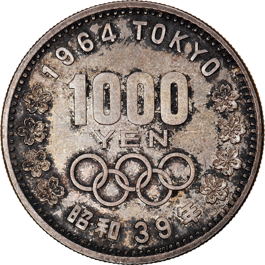 Coin, Japan, Hirohito, 1000 Yen, 1964, Tokyo, MS(60-62), Silver, KM:80