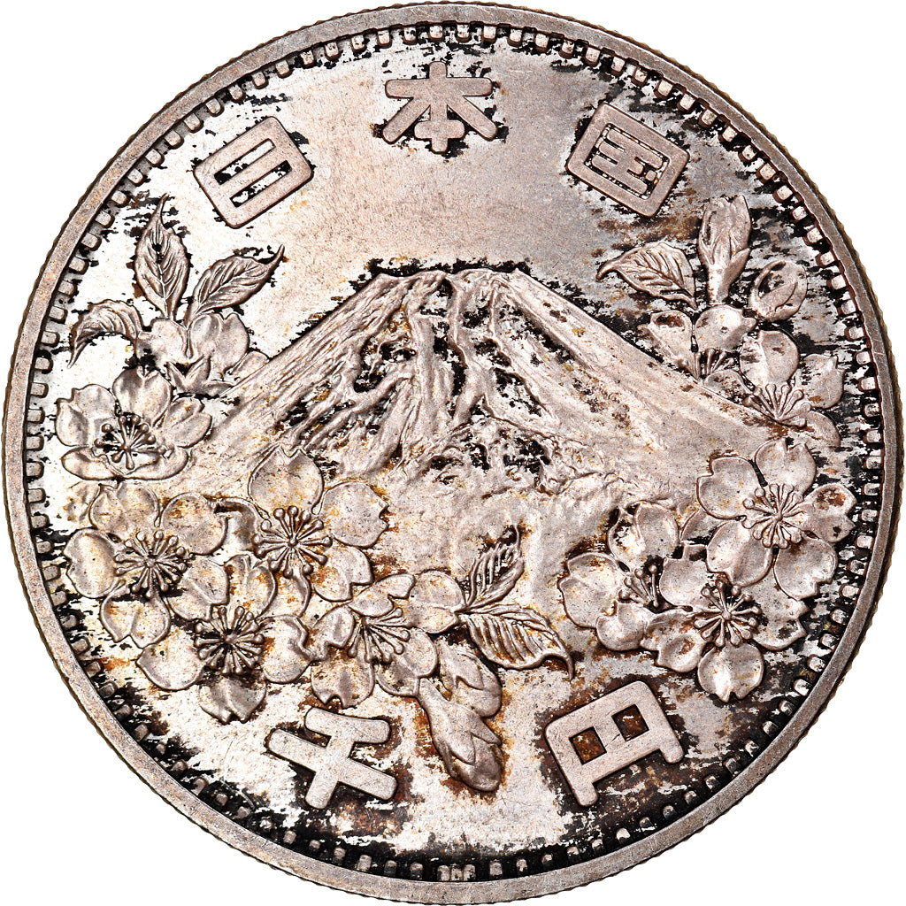 Coin, Japan, Hirohito, 1000 Yen, 1964, Tokyo, MS(60-62), Silver, KM:80