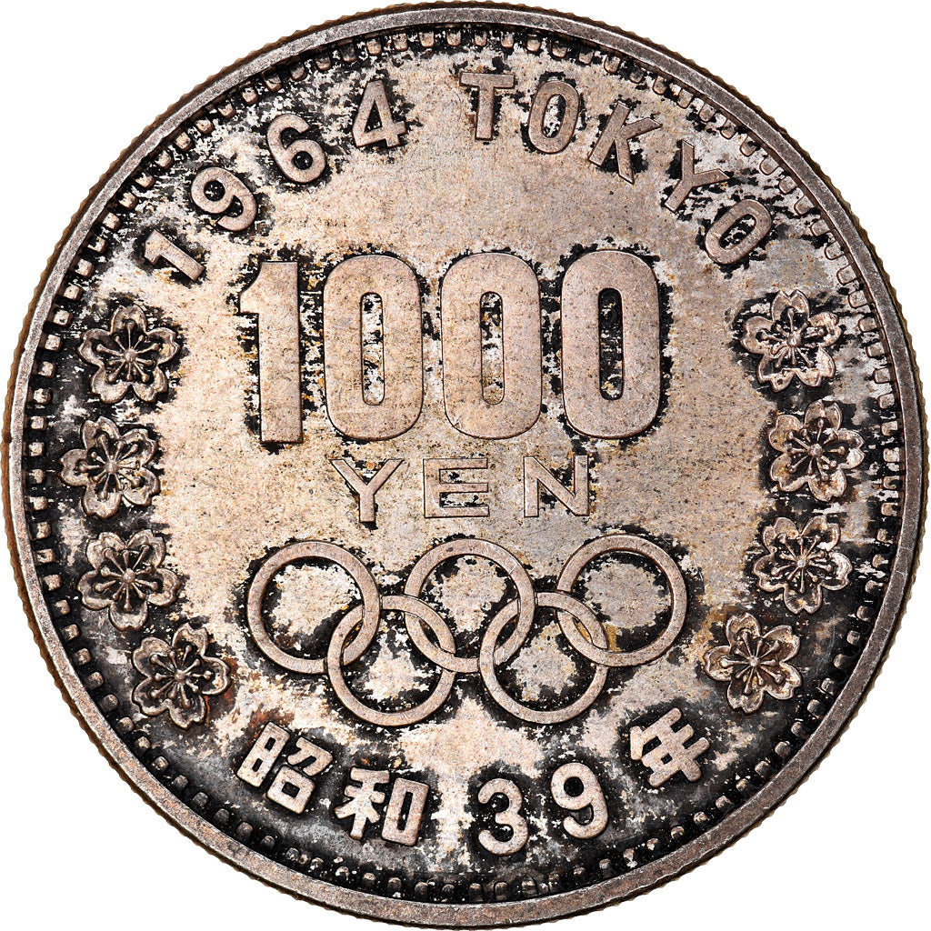 Coin, Japan, Hirohito, 1000 Yen, 1964, Tokyo, MS(60-62), Silver, KM:80